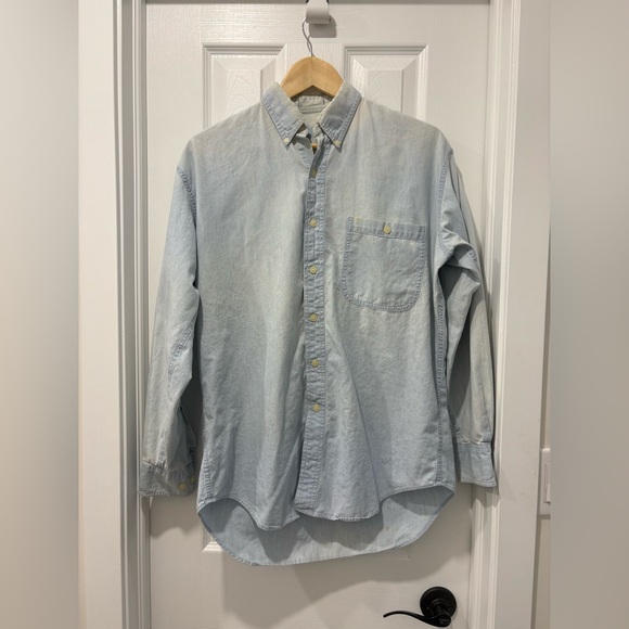 Other - Vintage 1990s Chambray Men's Shirt Button Up Large